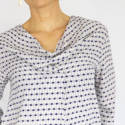 Blouse Burda en crêpe Aniline