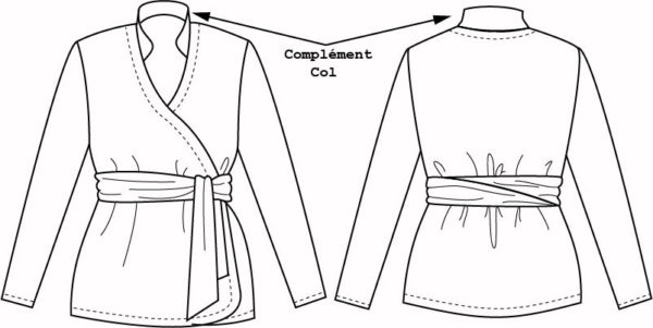 Basic 4 cache coeur double vue boutique avec col