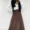 PatronJupe L’Inconnue version 7/8 gabardine chocolat 2
