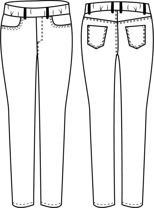 Patrons PDF pantalon slim Basic Six