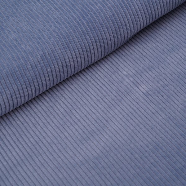 velours large côte bleu-gris