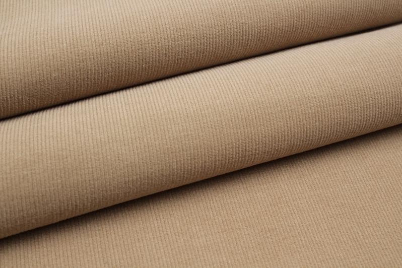 Velours milleraies fin Bio beige clair