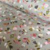 French Terry coton bio fond marine imprimé floral