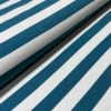French Terry bio large marinière pétrole bleu glacier