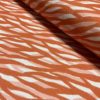 French Terry bio motifs zebre terracota rose