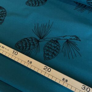 Coupon Jersey coton Bio 165 x 60 cm Bloome Copenhagen bleu canard