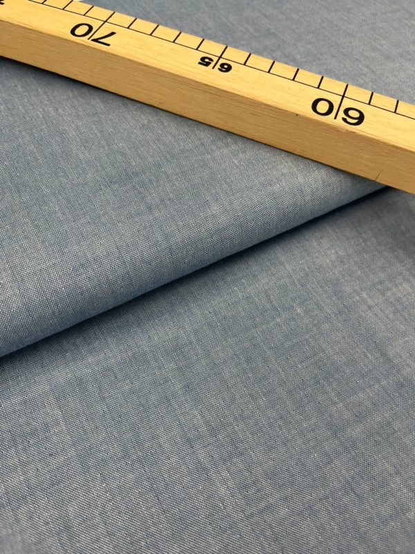 Double gaze lisse bio bleu