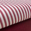 Popeline de coton Bio blanche rayures bordeaux