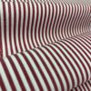 Popeline de coton Bio blanche rayures bordeaux