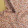 Batiste coton Bio mille fleurs ton rouille