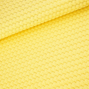 Maille tricot en coton bio Bubble jaune