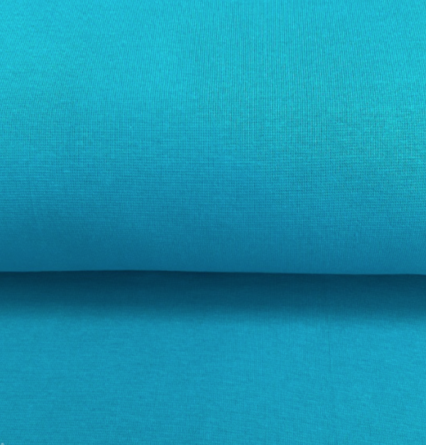 Bord côtes tubulaire coton bio Turquoise