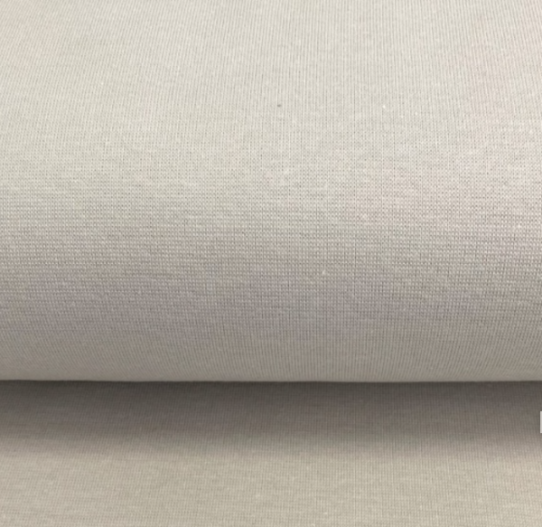 Bord côtes tubulaire coton bio gris clair