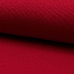 Bord côtes tubulaire coton bio Rouge profond