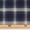 Coton gratté style flanelle BIO - Bleu blanc