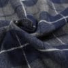 Coton gratté style flanelle BIO - Gris Bleu blanc
