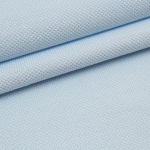 Maille piquée polo coton Bio Bleu Ciel