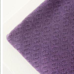 Jersey coton bio maille pointelle violet Mind the Maker 0600