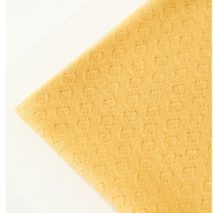 Jersey coton bio maille pointelle jaune Mind the Maker 0600