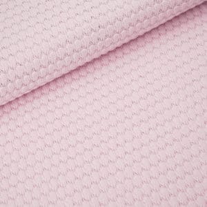 Maille tricot en coton bio Bubble rose clair 0939