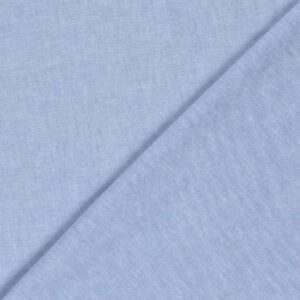 Coupon  75 x 140 Lin chanvre  bleu ciel certifié Bio