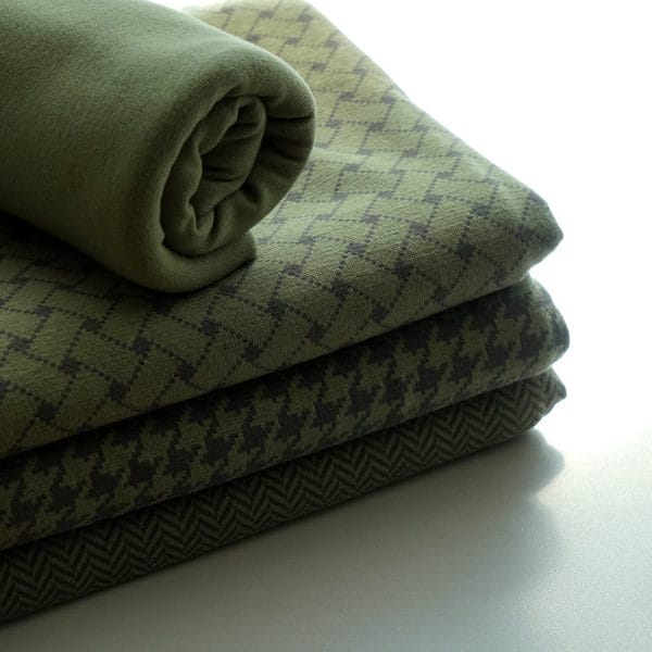 Jersey jacquard Bio Kaki