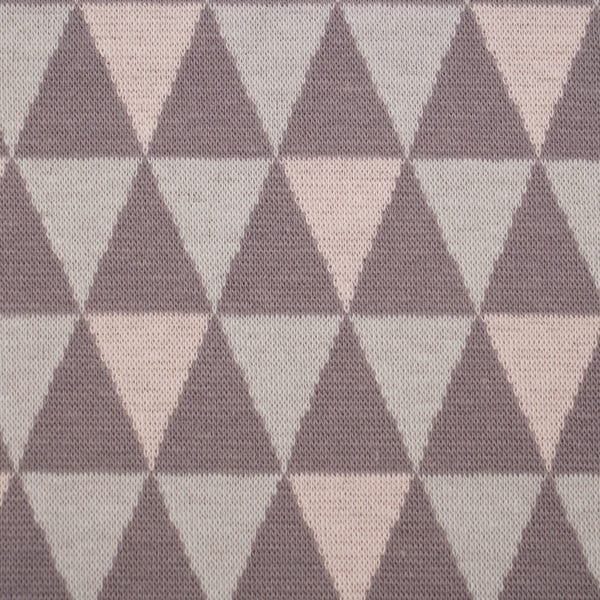 Jersey jacquard Bio gris graphique triangulaire