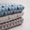 Jersey jacquard Bio gris graphique triangulaire