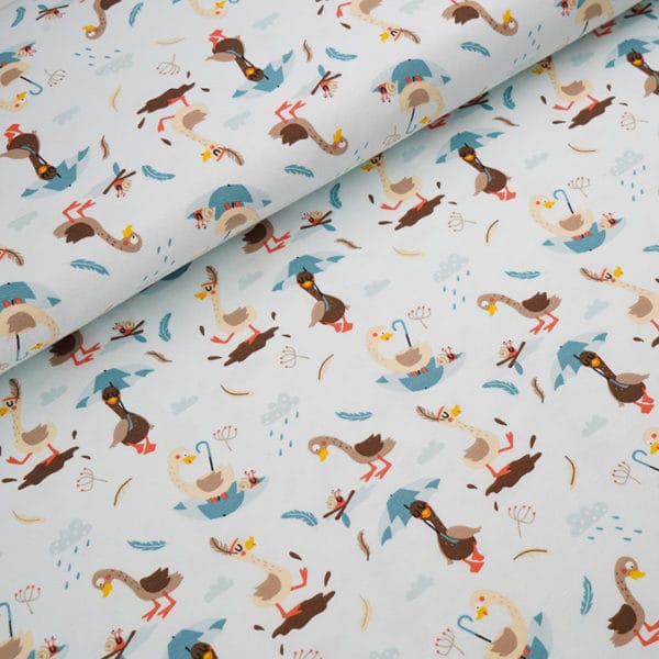 Jersey bio bleu glacier motif canards