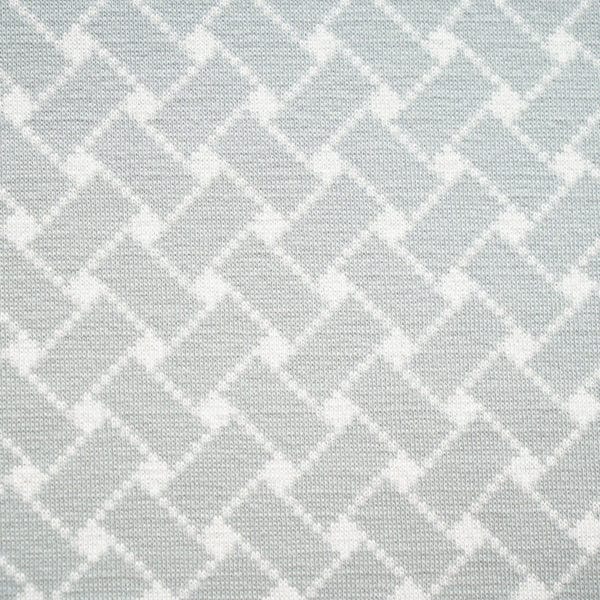 Jersey jacquard Bio gris - crème