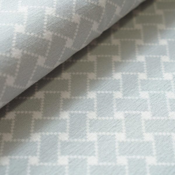 Jersey jacquard Bio gris - crème