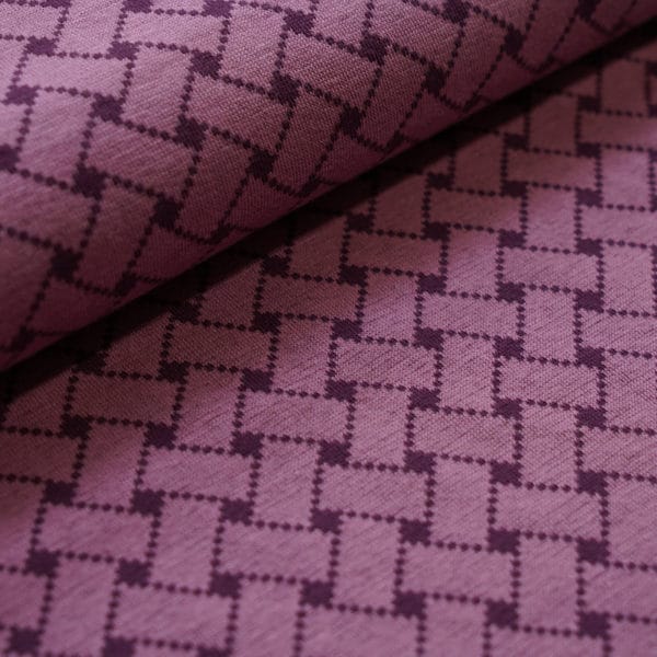 Jersey jacquard Bio mauve violet