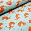 Jersey bio bleu turquoise motifs Tigres
