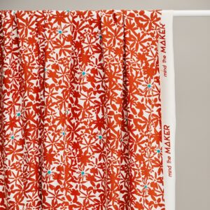 Crêpe d Eco Vero Mind the Maker Leia Flowery rouille  0920