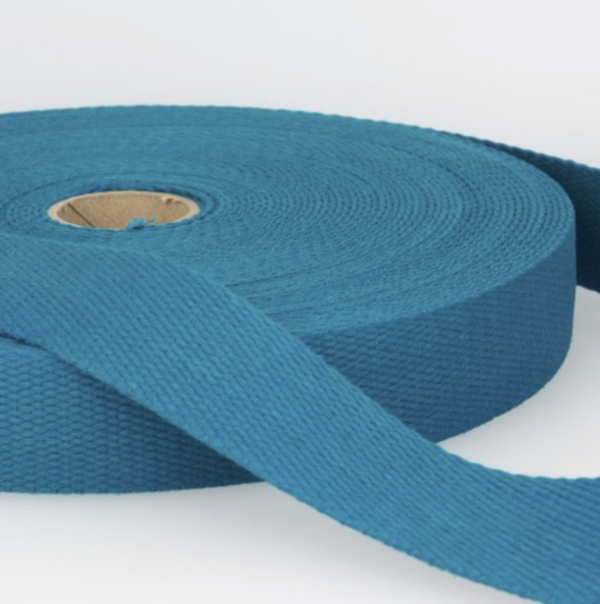 Sangle coton 30mm Bleu pétrole