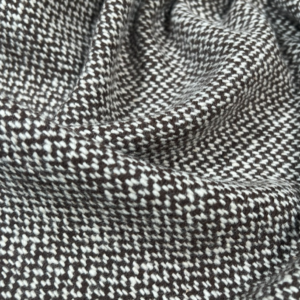 Tweed de laine  creme choco – 100% laine 1860