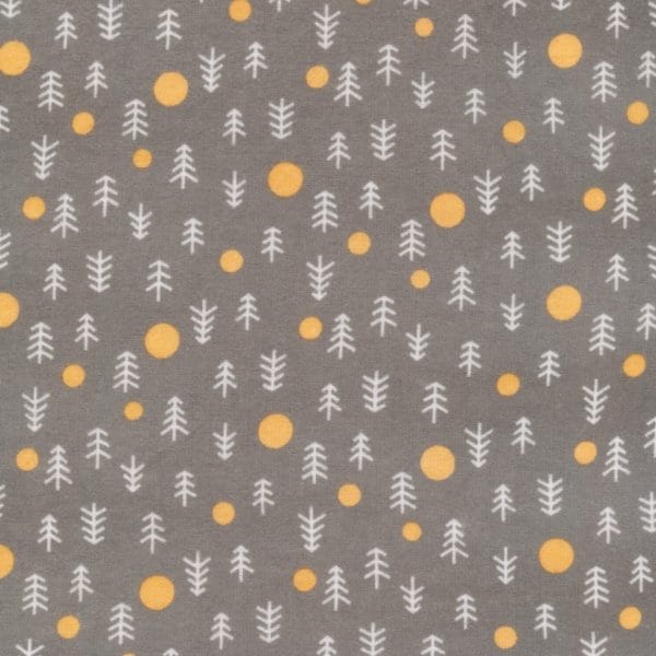flannelle de coton foret gris moutarde