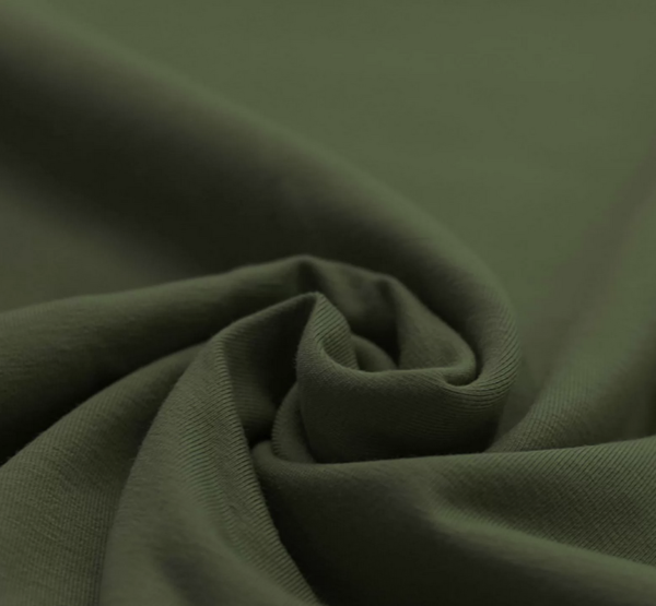 Jersey coton Bio Uni vert army