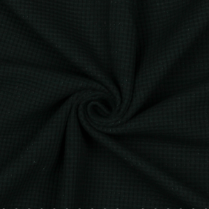 Maille gaufrée en coton bio noir 0744