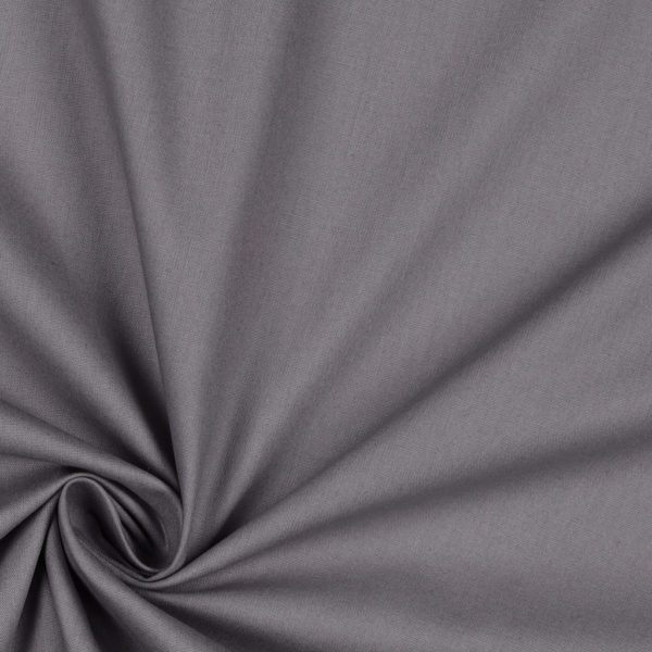 popeline de coton bio unie gris