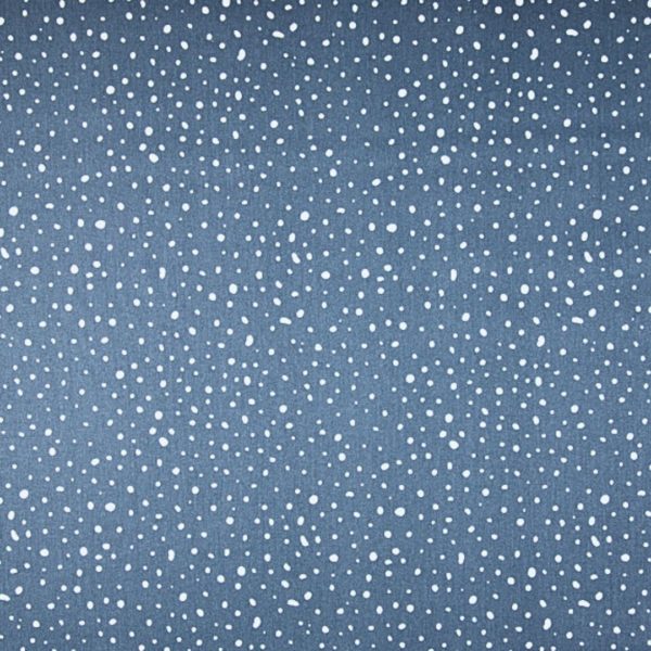 Popeline bio bleu gris moucheté