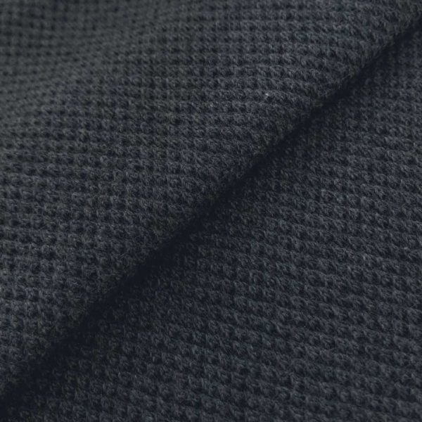 Sweat gratté piqué de coton bio noir