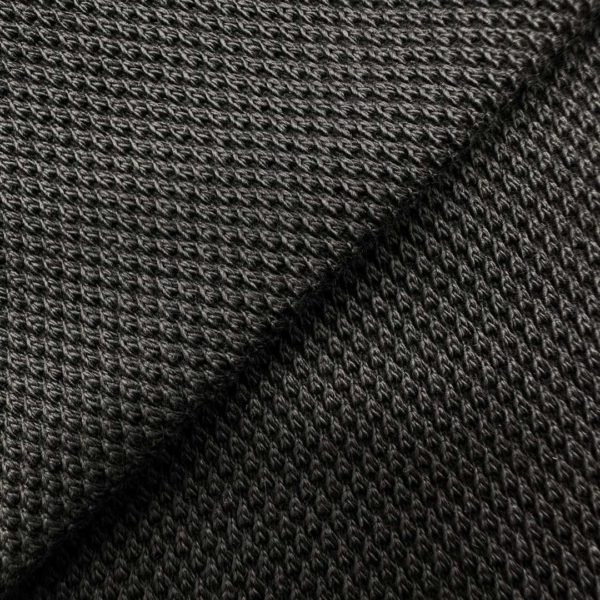 Sweat gratté piqué de coton bio gris anthracite