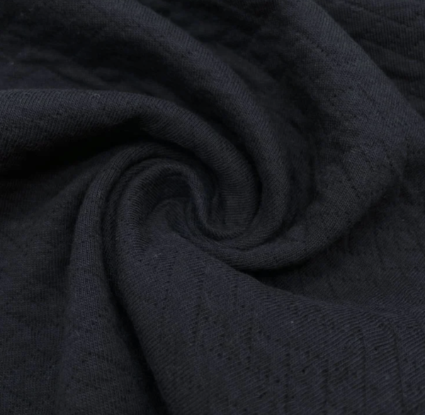 Matelassé coton bio noir