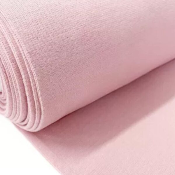 Bord côtes tubulaire coton bio rose