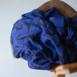 Crêpe d Eco Vero Mind the Maker Shady Shades bleu cobalt