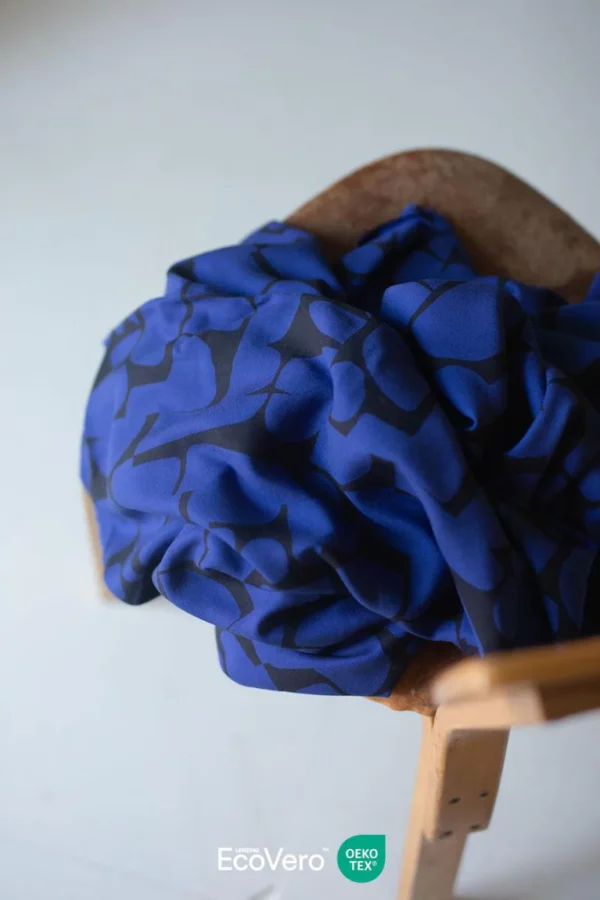 Crêpe d Eco Vero Mind the Maker Shady Shades bleu cobalt